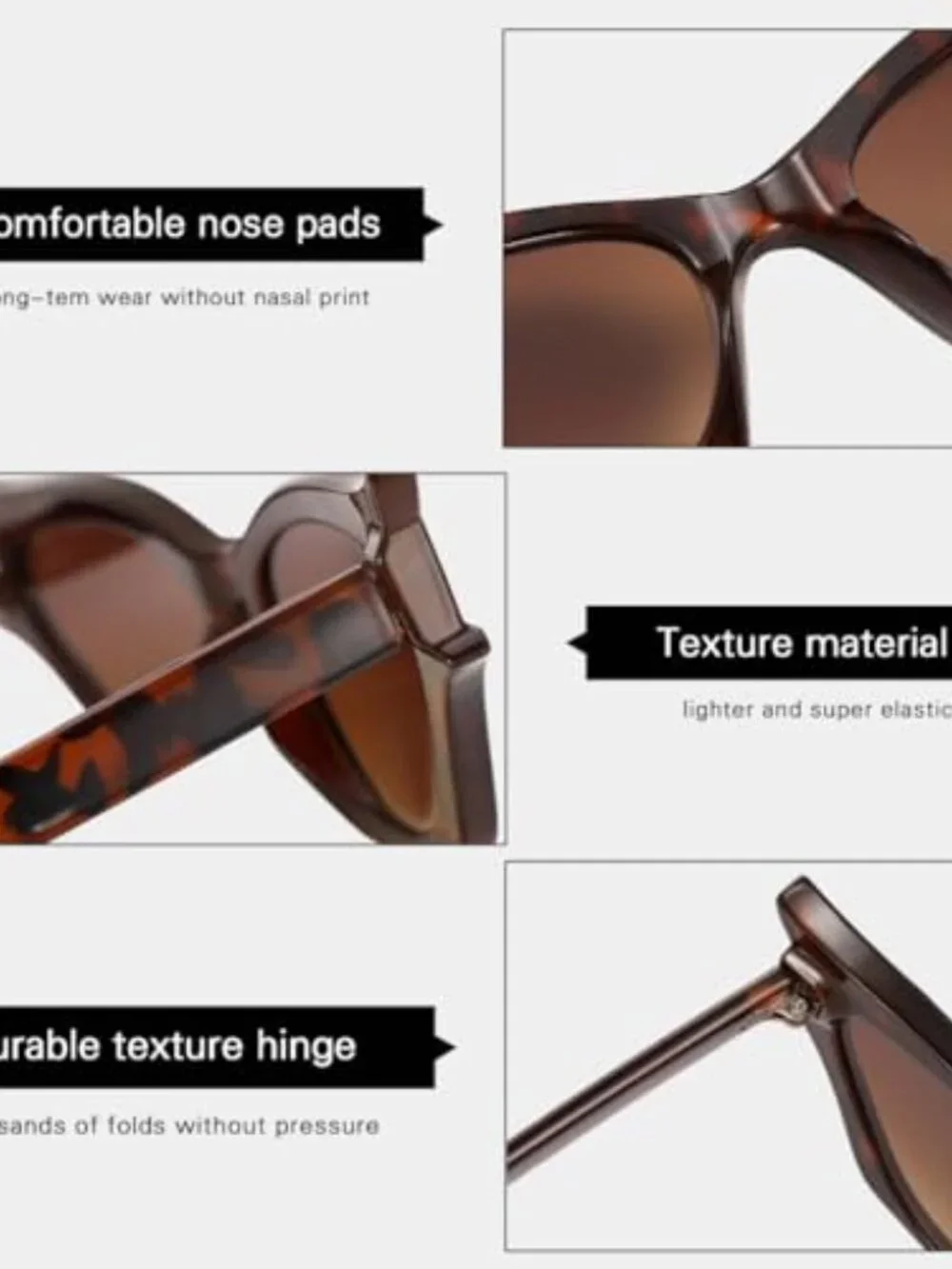 Cat Eye Shield Sunglasses Polarized UV Protection Plastic Hiking